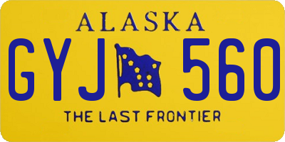 AK license plate GYJ560