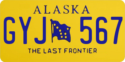AK license plate GYJ567