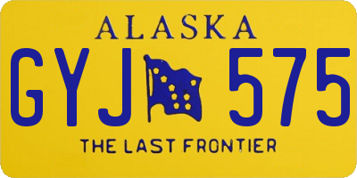 AK license plate GYJ575