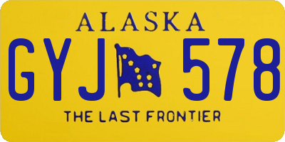 AK license plate GYJ578
