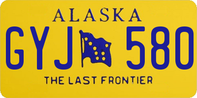 AK license plate GYJ580