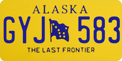 AK license plate GYJ583