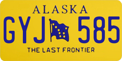 AK license plate GYJ585