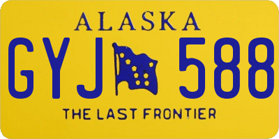 AK license plate GYJ588