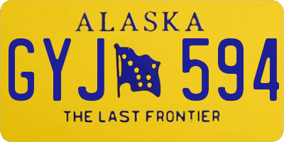 AK license plate GYJ594