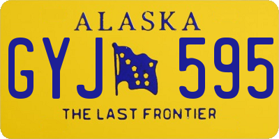 AK license plate GYJ595