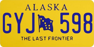 AK license plate GYJ598