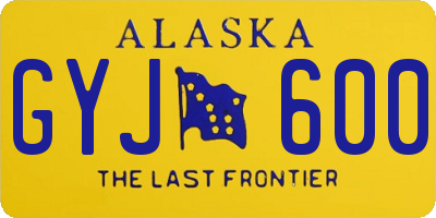 AK license plate GYJ600