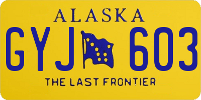 AK license plate GYJ603