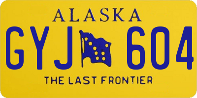 AK license plate GYJ604