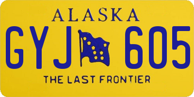 AK license plate GYJ605