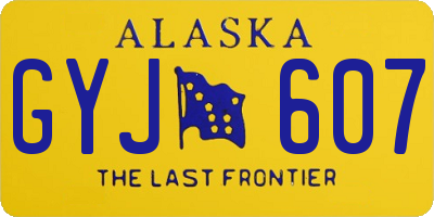 AK license plate GYJ607