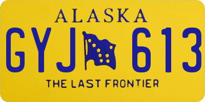 AK license plate GYJ613