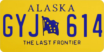 AK license plate GYJ614