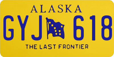 AK license plate GYJ618