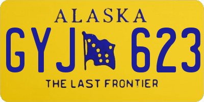 AK license plate GYJ623