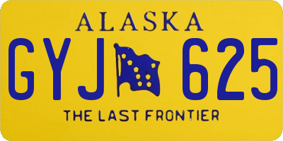AK license plate GYJ625