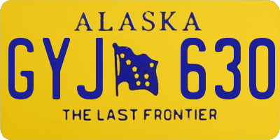 AK license plate GYJ630