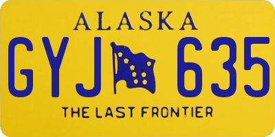 AK license plate GYJ635