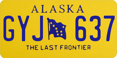 AK license plate GYJ637