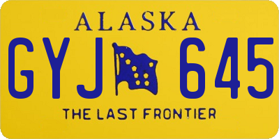 AK license plate GYJ645
