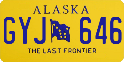 AK license plate GYJ646
