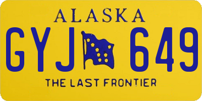 AK license plate GYJ649