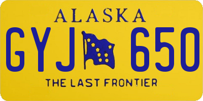 AK license plate GYJ650
