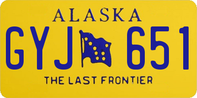 AK license plate GYJ651