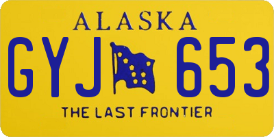 AK license plate GYJ653