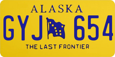AK license plate GYJ654