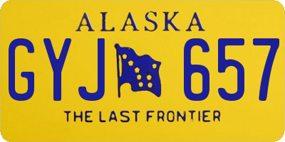 AK license plate GYJ657