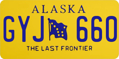 AK license plate GYJ660