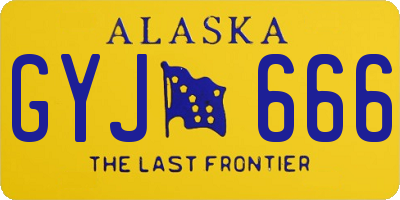 AK license plate GYJ666