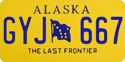 AK license plate GYJ667