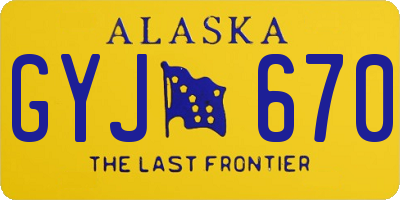 AK license plate GYJ670