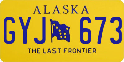 AK license plate GYJ673