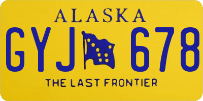 AK license plate GYJ678