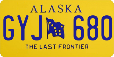 AK license plate GYJ680