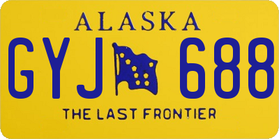 AK license plate GYJ688