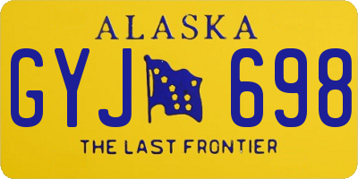 AK license plate GYJ698