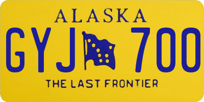 AK license plate GYJ700