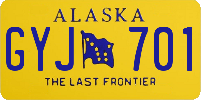 AK license plate GYJ701