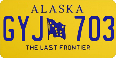 AK license plate GYJ703