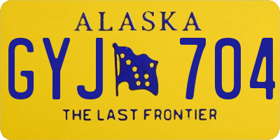 AK license plate GYJ704