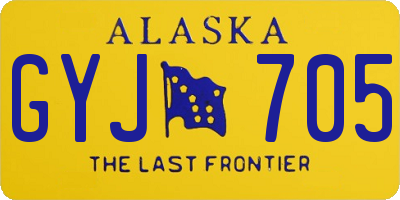 AK license plate GYJ705