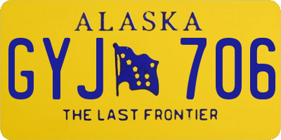 AK license plate GYJ706