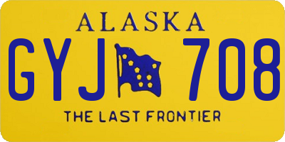AK license plate GYJ708