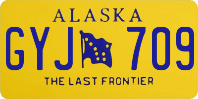 AK license plate GYJ709