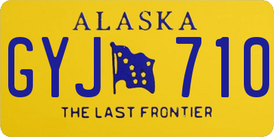 AK license plate GYJ710